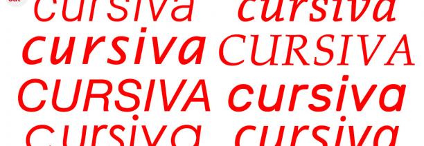 Ús de la lletra cursiva